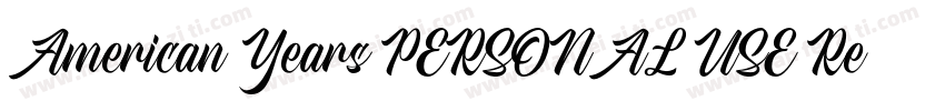 American Years PERSONAL USE Regular字体转换
